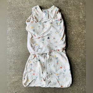 Halo White Sleep Sack Pajama with Multicolor Pastel Triangle Print
